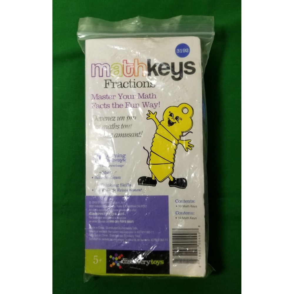 Discovery Toys Learning Pathways Math Keys for Fractions Home School